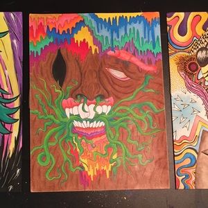 Psychedelic sap painting